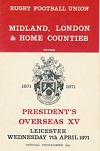 07/04/1971 : Midland London and Home coutnies v Presidents Overseas XV