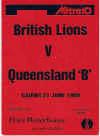 21/06/1989 : British Lions v Queensland 'B'