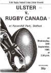 24/09/1986: Ulster v Rugby Canada