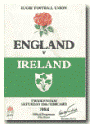 18/02/1984 : England v Ireland